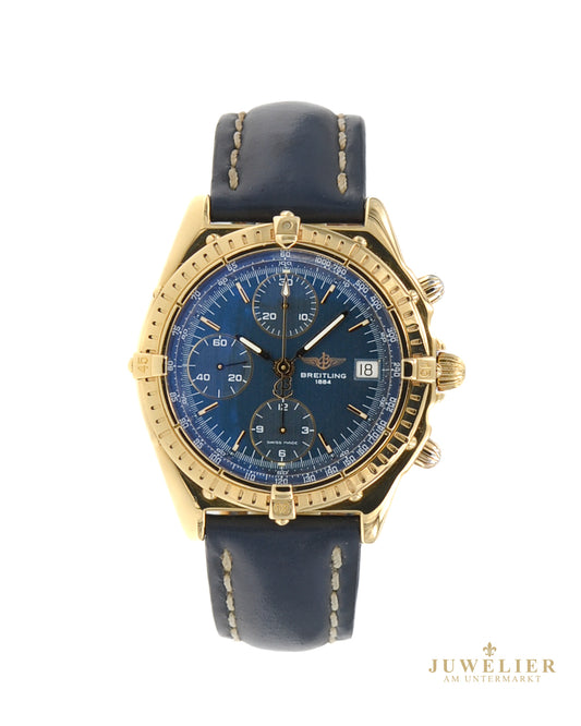 Breitling Chronomat I Yellowgold 18kt. I 39mm I Full-Set I Blue Dial I Ref. K13048
