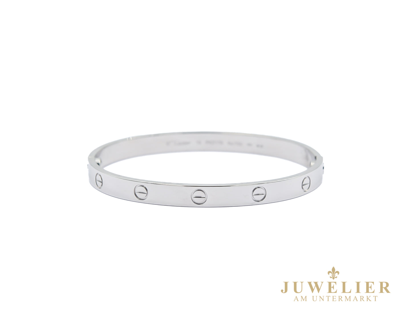 Cartier LOVE Armreif I Großes Modell I Weißgold 750 I Gr. 19 I Box & Zertifikat 2022