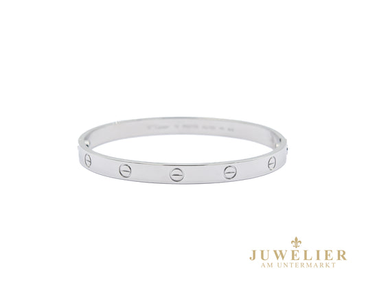 Cartier LOVE Armreif I Großes Modell I Weißgold 750 I Gr. 19 I Box & Zertifikat 2022