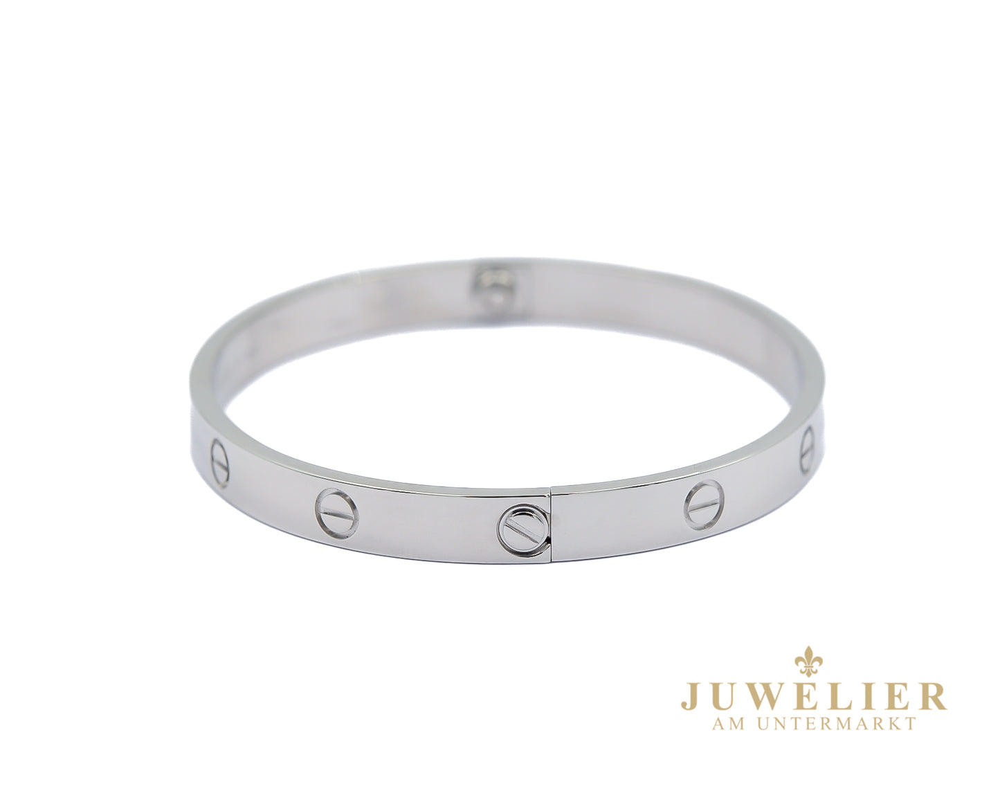 Cartier LOVE Armreif I Großes Modell I Weißgold 750 I Gr. 19 I Box & Zertifikat 2022