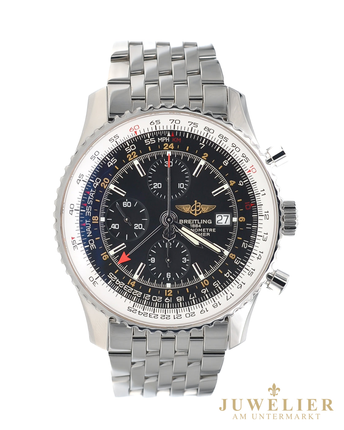 Breitling Navitimer World I Steel I 46mm I Box & DE Papers I Ref. A2432212