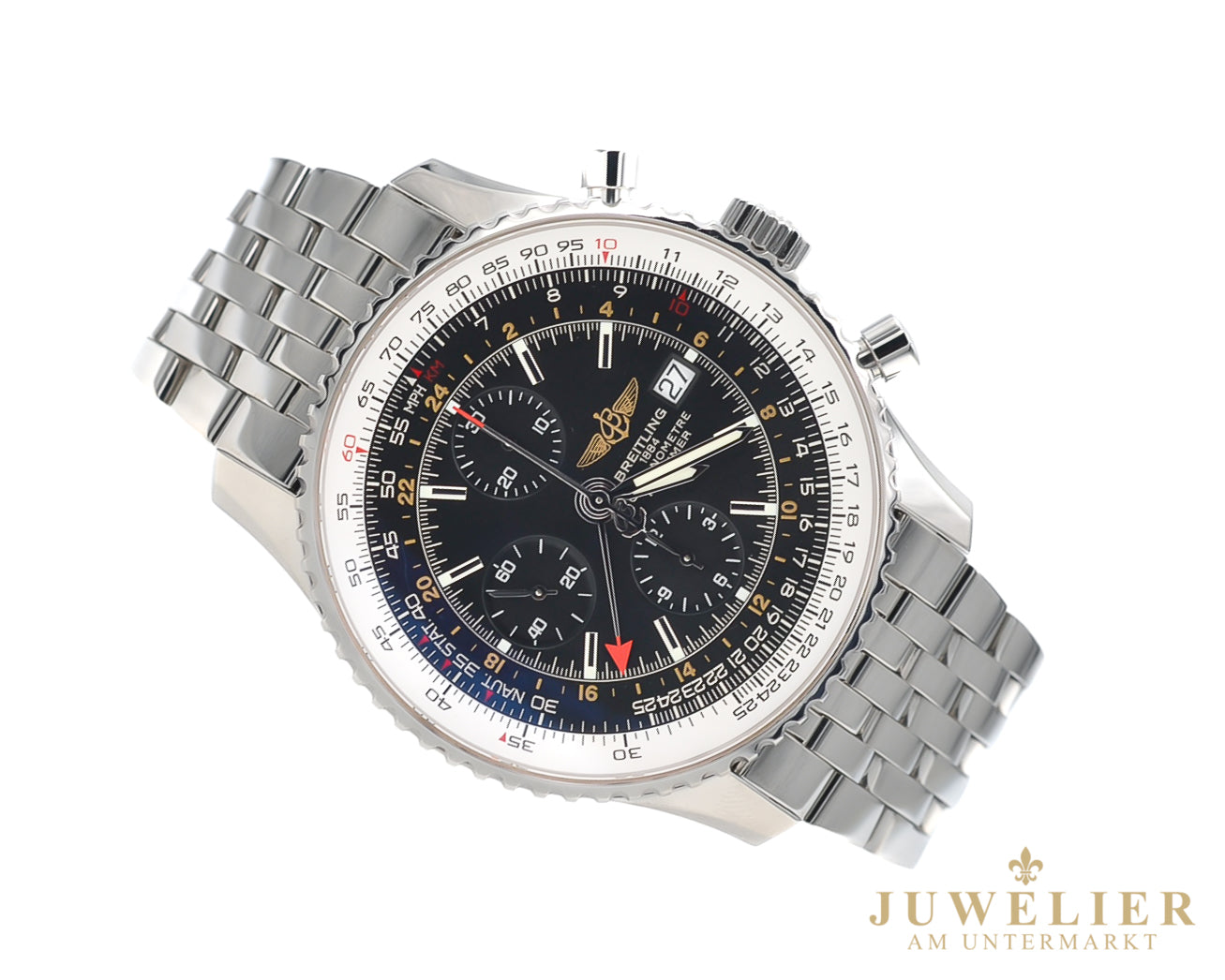 Breitling Navitimer World I Steel I 46mm I Box & DE Papers I Ref. A2432212