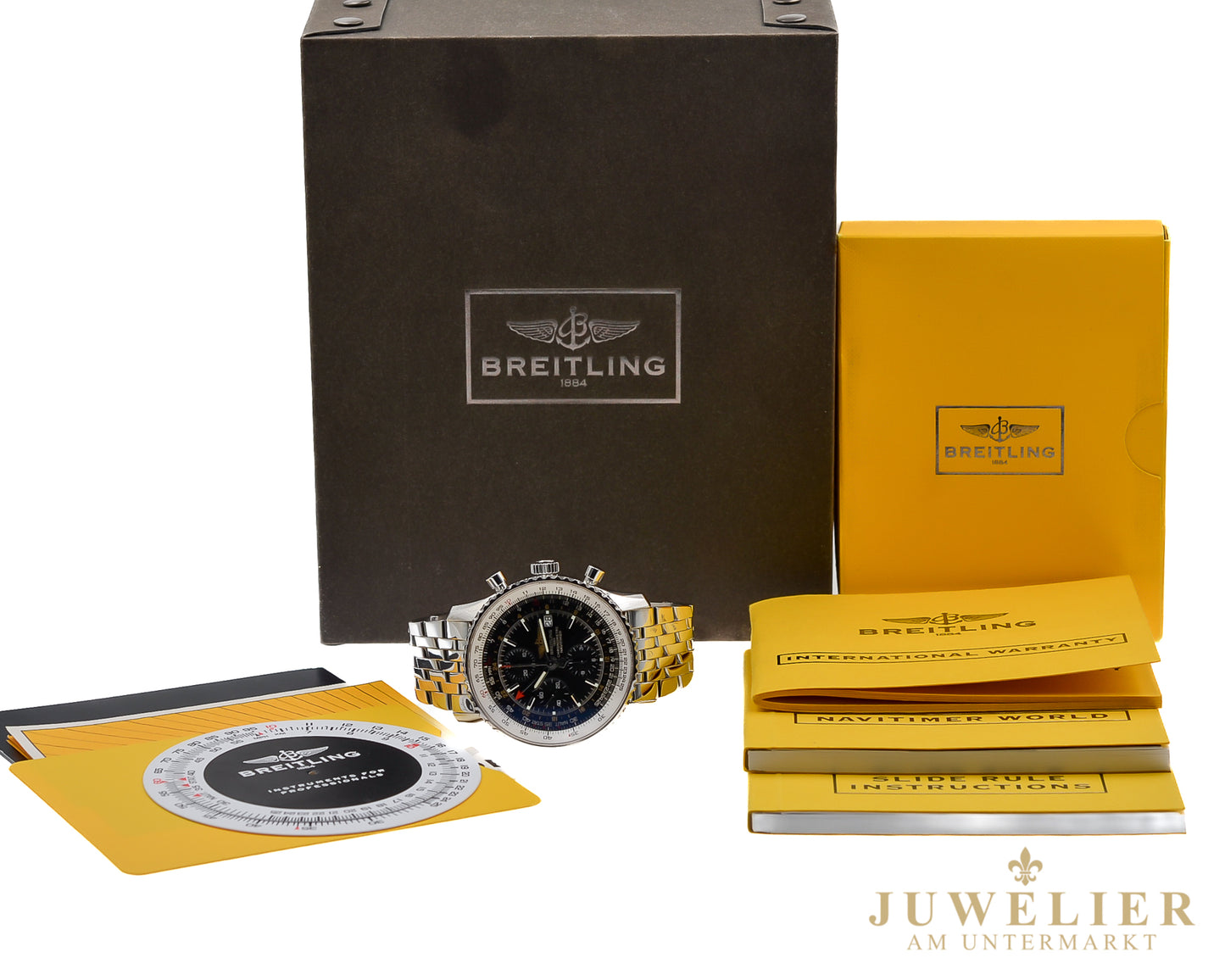 Breitling Navitimer World I Steel I 46mm I Box & DE Papers I Ref. A2432212