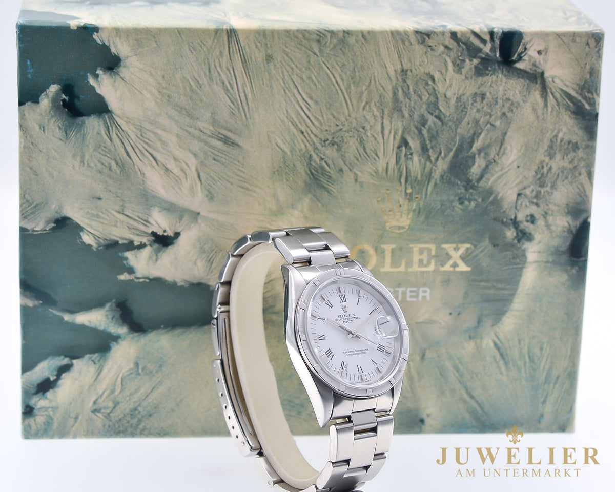 Rolex Oyster perpetual Date I Steel I 34mm I Org. Box I 15200 I Bj. 2000