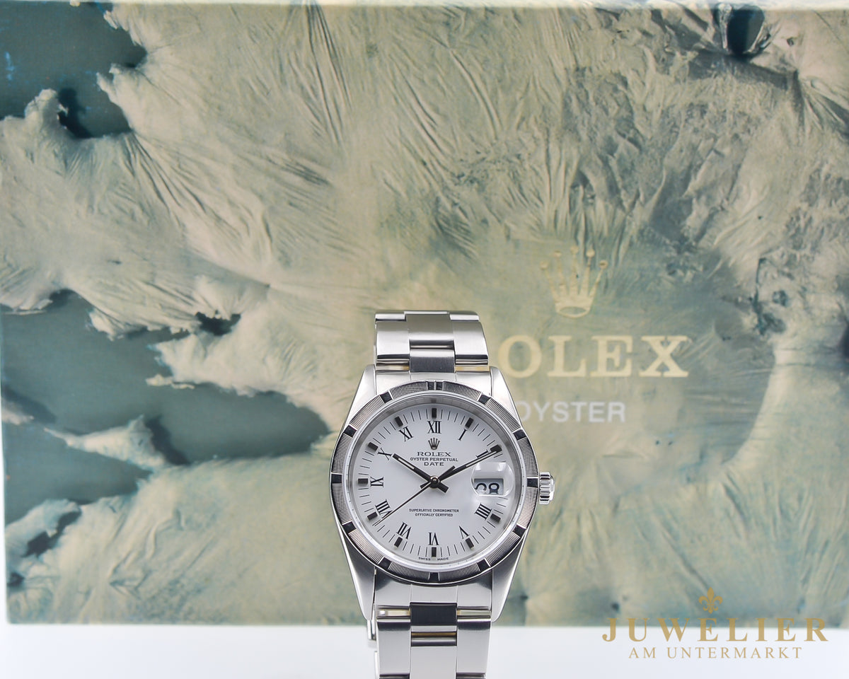 Rolex Oyster perpetual Date I Steel I 34mm I Org. Box I 15200 I Bj. 2000