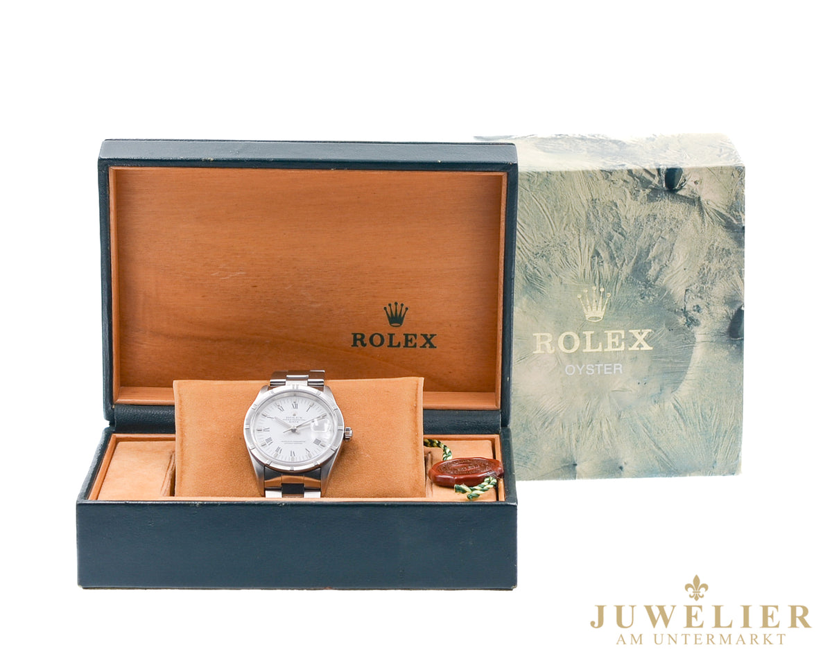 Rolex Oyster perpetual Date I Steel I 34mm I Org. Box I 15200 I Bj. 2000
