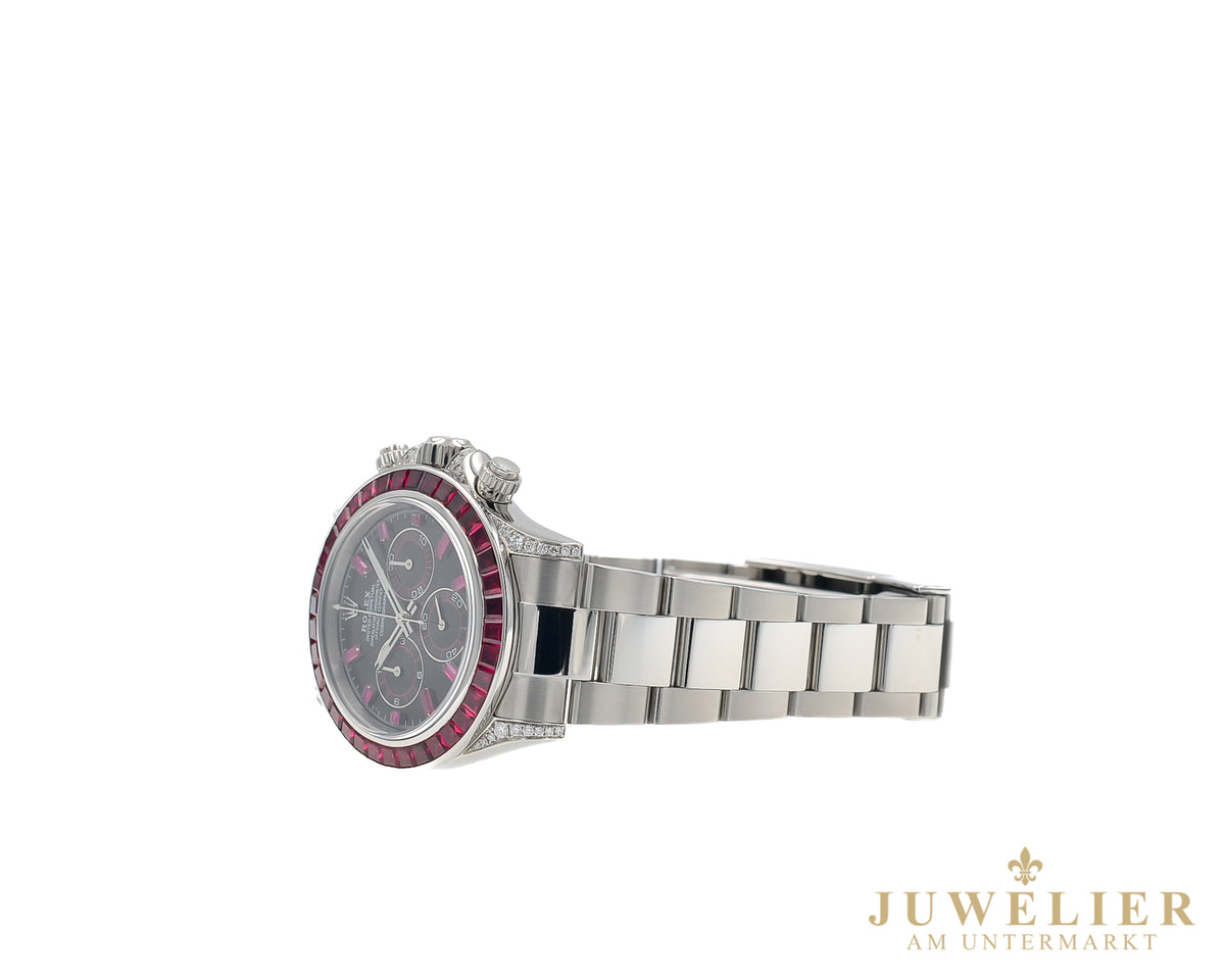 Rolex Daytona I Ruby Diamond Setting I Aftermarket I Steel I Box & Papers I 2016