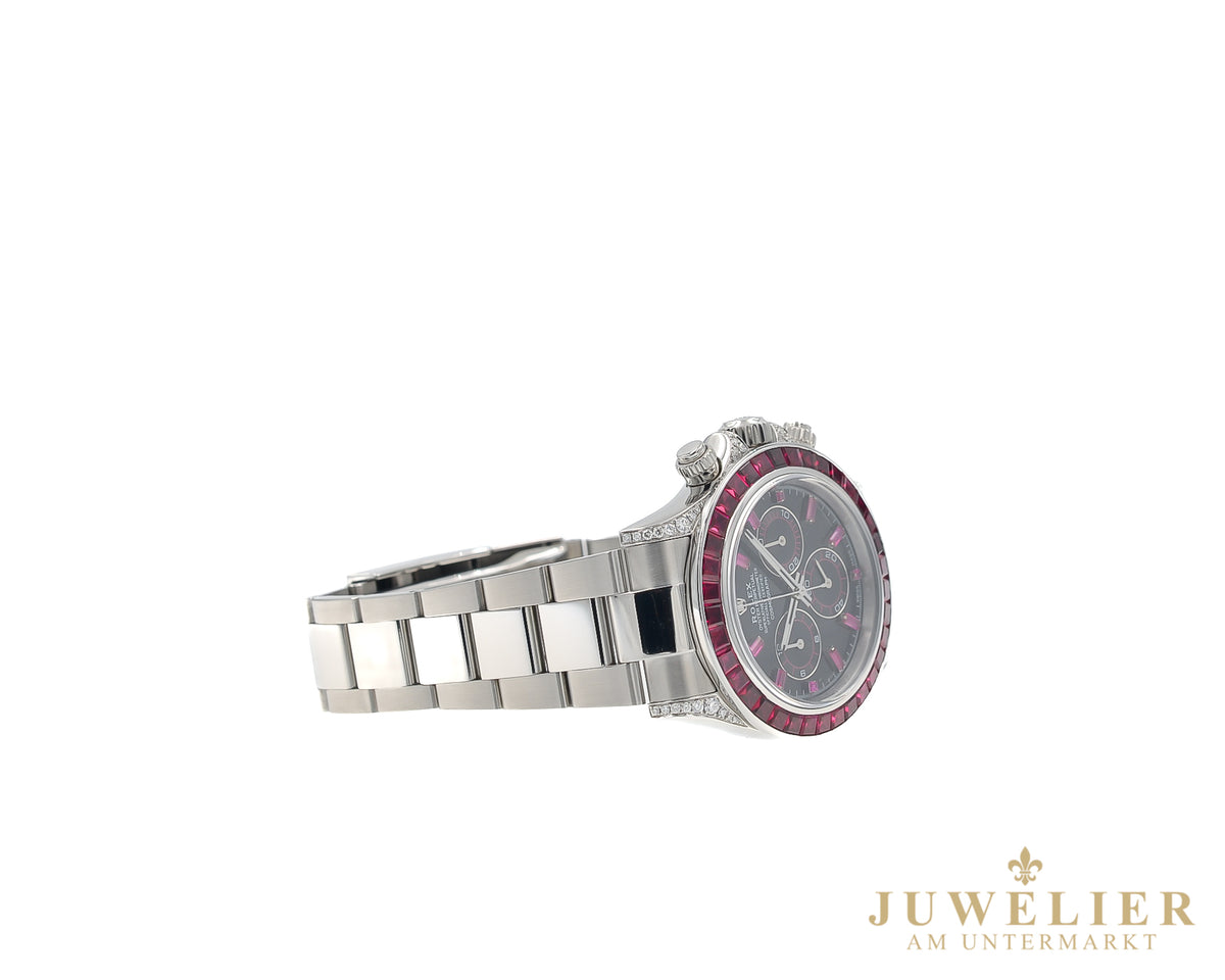 Rolex Daytona I Ruby Diamond Setting I Aftermarket I Steel I Box & Papers I 2016