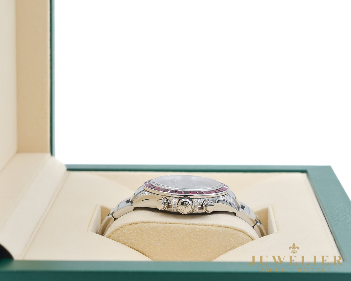 Rolex Daytona I Ruby Diamond Setting I Aftermarket I Steel I Box & Papers I 2016
